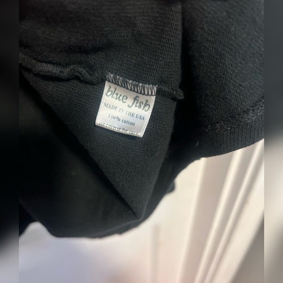 Blue Fish Made In USA Lagenlook Open Shawl Black Cardigan One Size - Picture 2 of 5